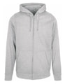 Heren Hooded Sweater Build Your Brand Basic Full Zip Heather Grey